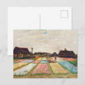 Carte Postale Lits de fleurs en Hollande (1883) par Vincent Van  (Devant / Derrière)