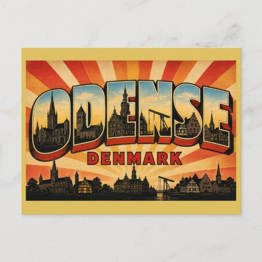 Carte Postale Littéraire Odense Danemark (Devant)