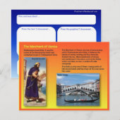 Carte Postale Littérature, Shakespeare, Marchand de Venise (Devant / Derrière)