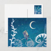Carte Postale Little Amethyst Owl (Devant / Derrière)