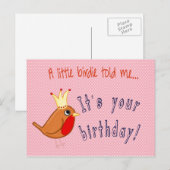 Carte postale Little Birdie (Devant / Derrière)