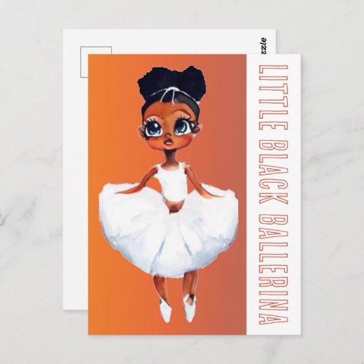 Carte Postale Little Black Ballerina (Devant / Derrière)