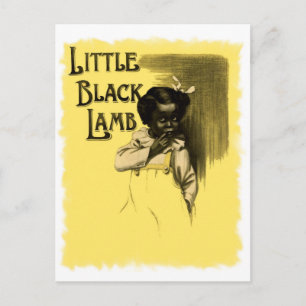 Carte Postale Little Black Lamb Vintage Black Americana