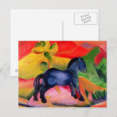 Carte Postale Little Blue Horse, 1912 (Devant / Derrière)