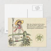 Carte Postale Little Bo-Peep : Pépinière classique Kate Greenawa (Devant / Derrière)