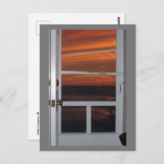 Carte Postale Little Comtpon, RI Sunset (Devant / Derrière)