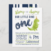 Carte Postale Little Dino Premier anniversaire Dinosaur thème Bo (Devant / Derrière)