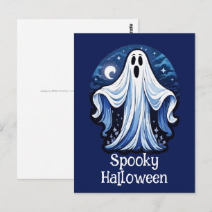 Carte Postale Little Éffrayant Ghost - Halloween 16 - Fun Fun