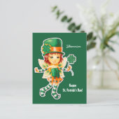 Carte Postale Little Fairy Irish Girl St. Patrick's Day Custom (Debout devant)