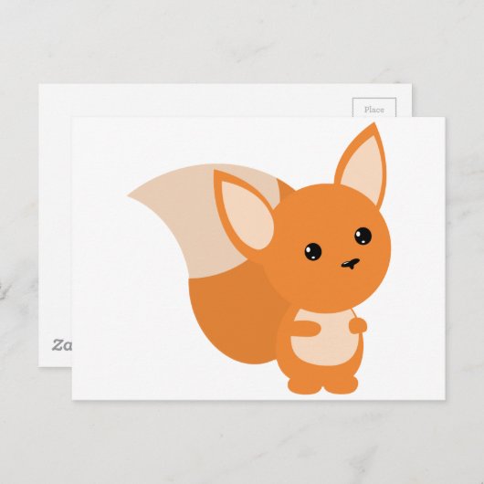 Carte Postale Little Foxy Poo (Devant / Derrière)