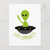 Carte Postale Little Green Men, LGM Community Extraterrestrial (Devant)