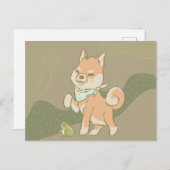 Carte Postale Little guardian froggo (Devant / Derrière)