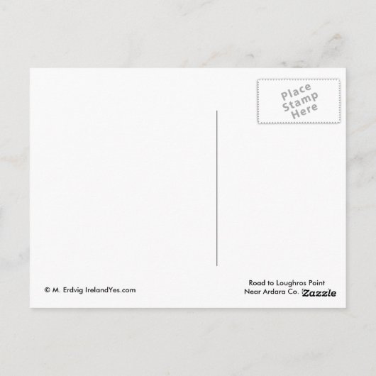 Carte postale Little Irish Road (Dos)