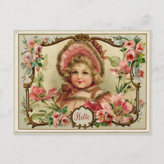 Carte postale Little Lady Reproduction Vintage (Devant)