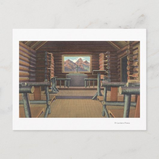 Carte Postale Little Log Church à Snake River View (Devant)