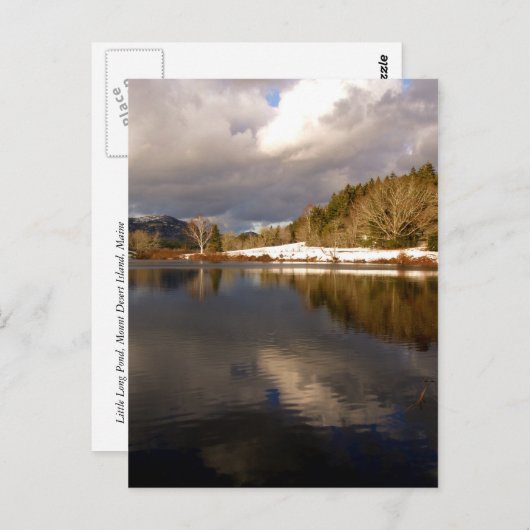Carte Postale Little Long Pond en hiver (Devant / Derrière)