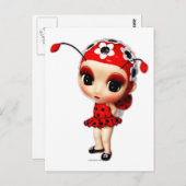 Carte Postale Little Miss Ladybug (Devant / Derrière)