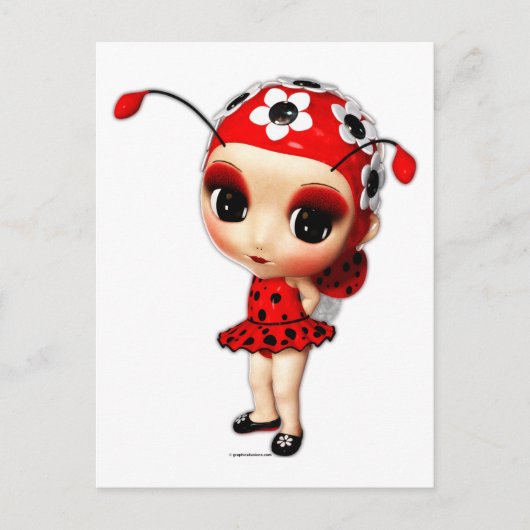 Carte Postale Little Miss Ladybug (Devant)