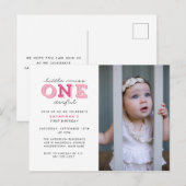 Carte Postale Little Miss Onederful 1er anniversaire (Devant / Derrière)