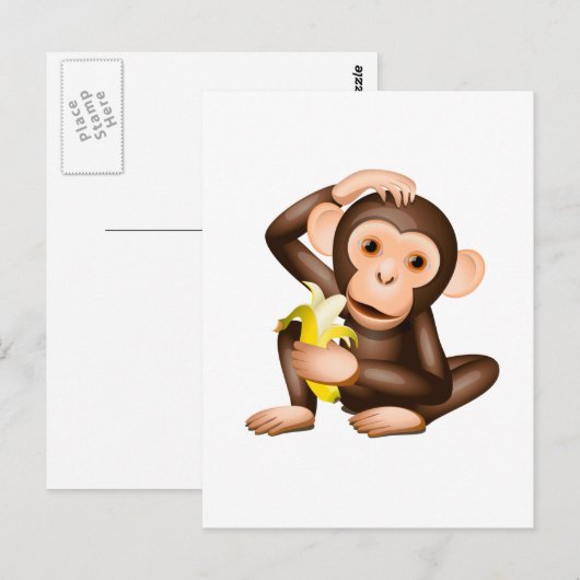 Carte Postale Little monkey (Devant / Derrière)