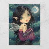 Carte Postale Little Moon Gothique Big Eye Fairy Art (Devant)