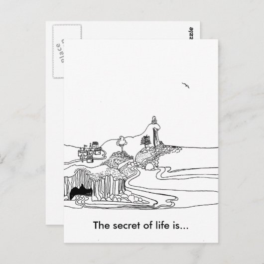 Carte Postale Little philosopher (Devant / Derrière)