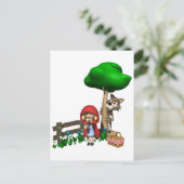 Carte postale Little Red Riding Hotte (Debout devant)