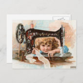 Carte postale Little Seamstress (Devant / Derrière)