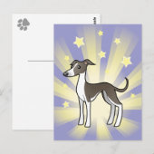 Carte Postale Little Star Greyhound/Whippet/Italian Greyhound (Devant / Derrière)
