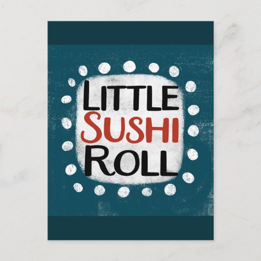 Carte postale Little Sushi Roll (Devant)
