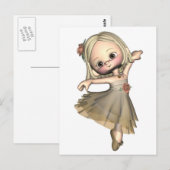 Carte Postale Little Toon Ballerina (Devant / Derrière)