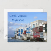 Carte Postale Little Venice, Mykonos gros plan (Devant / Derrière)