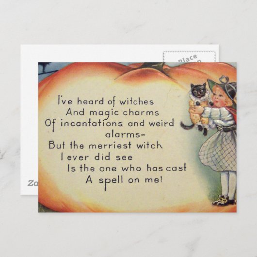 Carte Postale Little Witch & Cat (Devant / Derrière)