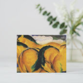 Carte Postale Little Yellow Horses 1912 par Franz Marc (Debout devant)