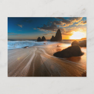 Carte Postale Littoral Au coucher Du Soleil   Californie du Nord