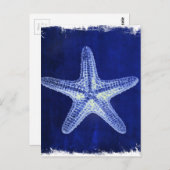Carte Postale littoral chic plage rustique nautique étoile de me (Devant / Derrière)