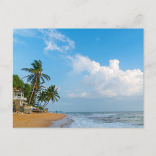 Carte Postale Littoral de plage tropicale et vue océanique sur l