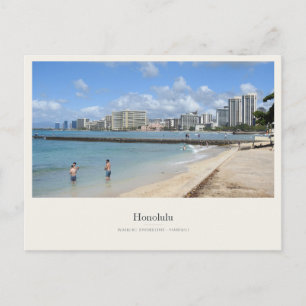Carte Postale Littoral de Waikiki et front de mer d'Honolulu