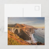 Carte Postale Littoral | Pont de Bixby, Big Sur Californie (Devant / Derrière)