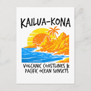 Carte Postale Littoraux volcaniques de Kailua Kona Océan Pacifiq