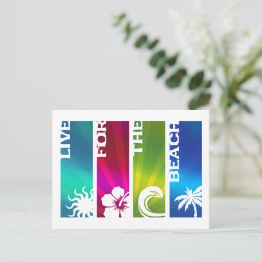 Carte Postale Live for the Beach (Debout devant)