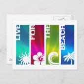 Carte Postale Live for the Beach (Devant / Derrière)