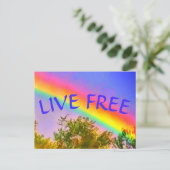 Carte postale LIVE FREE RAINBOW (Debout devant)