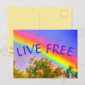 Carte postale LIVE FREE RAINBOW (Devant / Derrière)