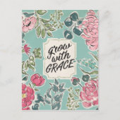Carte Postale Live in Bloom | Grow with Grace (Devant)