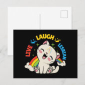 Carte Postale Live Lauder Drapeau Lesbien Rainbow Pride Mois Ki (Devant / Derrière)