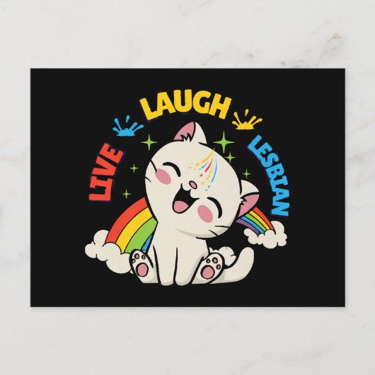 Carte Postale Live Lauder Drapeau Lesbien Rainbow Pride Mois Ki (Devant)