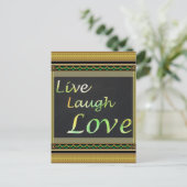 Carte Postale Live Laugh Love (Debout devant)