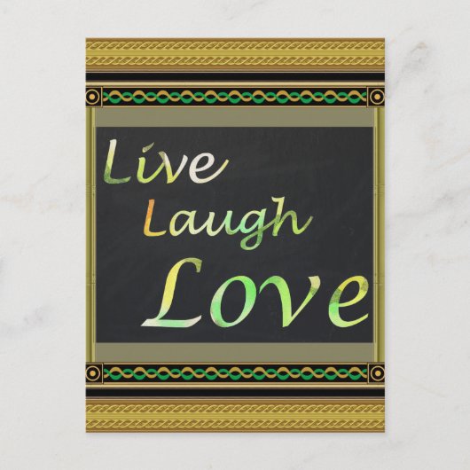 Carte Postale Live Laugh Love (Devant)