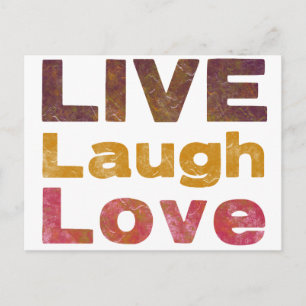 Carte Postale Live Laugh Love
